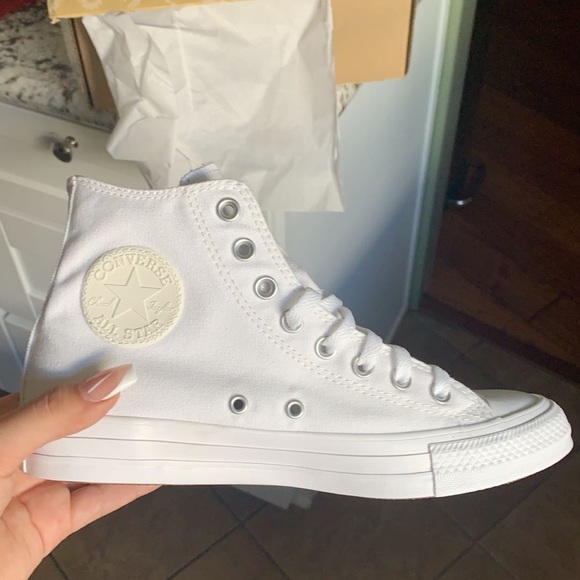 Converse Shoes - BRAND NEW Custom All White Converse 💫